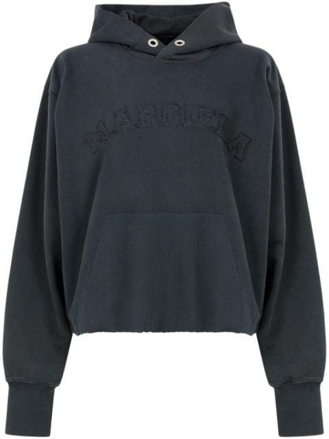 logo-embroidered cotton hoodie by MAISON MARGIELA