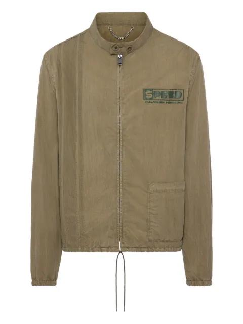 logo-patch drawstring jacket by MAISON MARGIELA