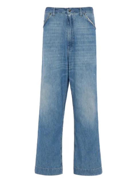logo-patch washed jeans by MAISON MARGIELA
