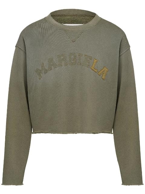 logo-print cropped sweatshirt by MAISON MARGIELA