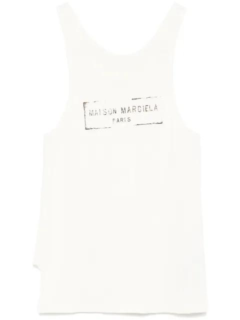 logo-print tank top by MAISON MARGIELA