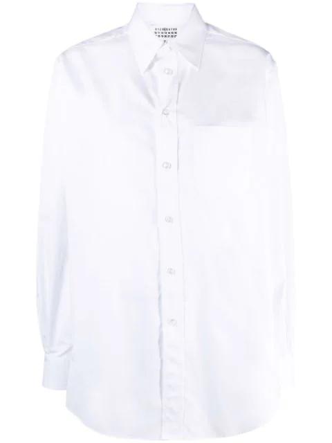 long-sleeve plain organic cotton shirt by MAISON MARGIELA