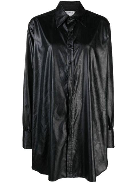 longline faux-leather shirt by MAISON MARGIELA
