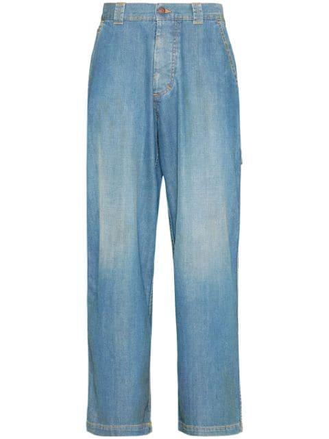 mid-rise wide-leg jeans by MAISON MARGIELA