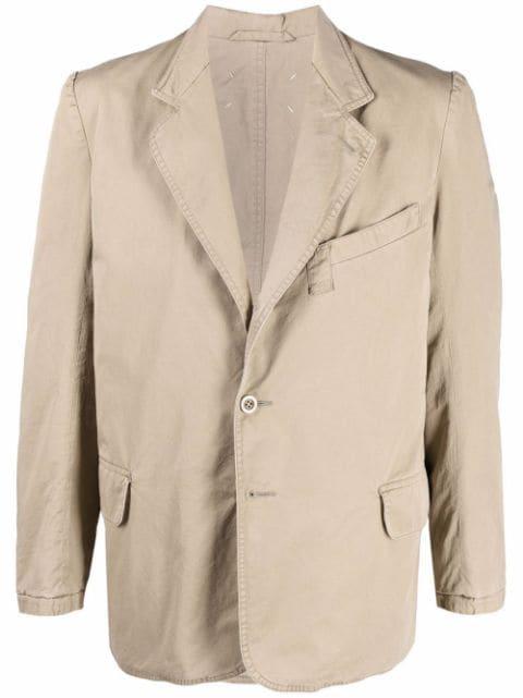 notched-lapels single-breasted blazer by MAISON MARGIELA