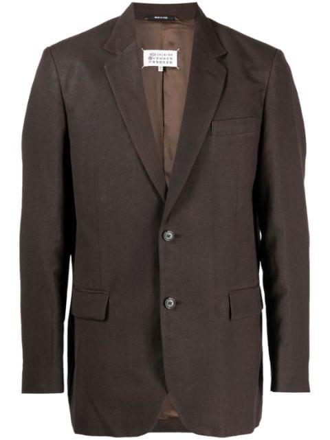 notched-lapels single-breasted blazer by MAISON MARGIELA