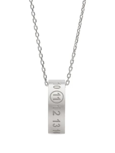 number reference silver necklace by MAISON MARGIELA