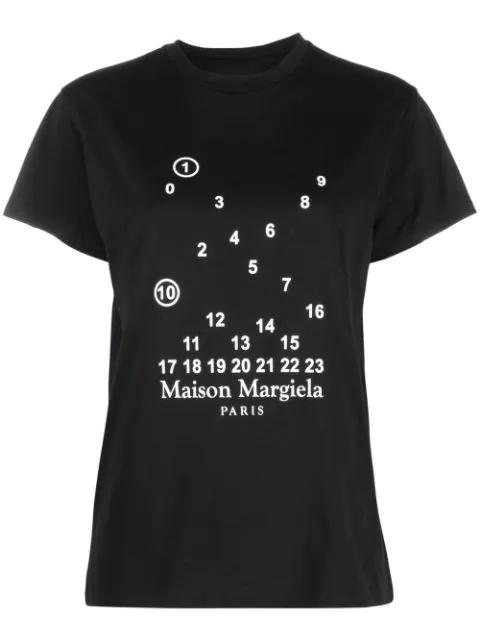 numbers-motif cotton T-shirt by MAISON MARGIELA