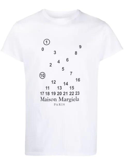 numbers-motif cotton T-shirt by MAISON MARGIELA