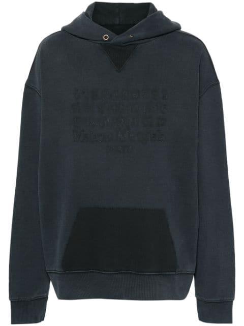 numbers-motif cotton hoodie by MAISON MARGIELA