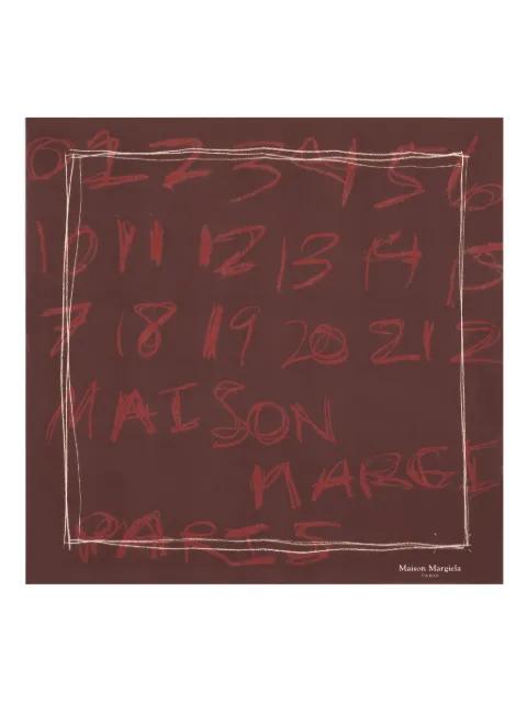 numbers-print neckerchief by MAISON MARGIELA