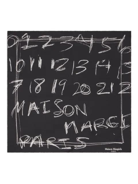 numbers-print neckerchief by MAISON MARGIELA