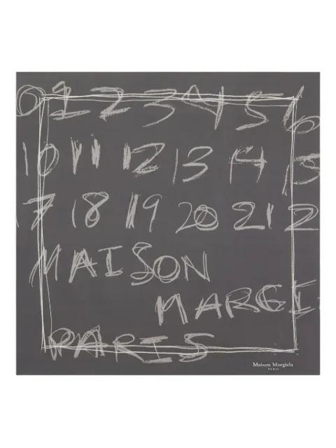numbers-print neckerchief by MAISON MARGIELA