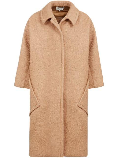oversized effect bouclé mohair coat by MAISON MARGIELA