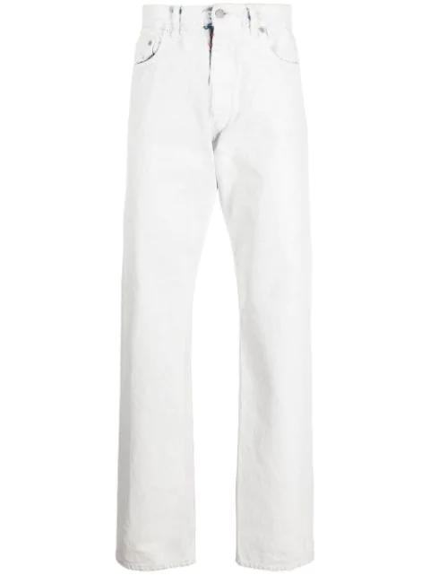 painted-design straight-leg jeans by MAISON MARGIELA