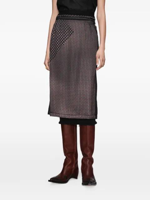 paisley-print four-stitch midi skirt by MAISON MARGIELA