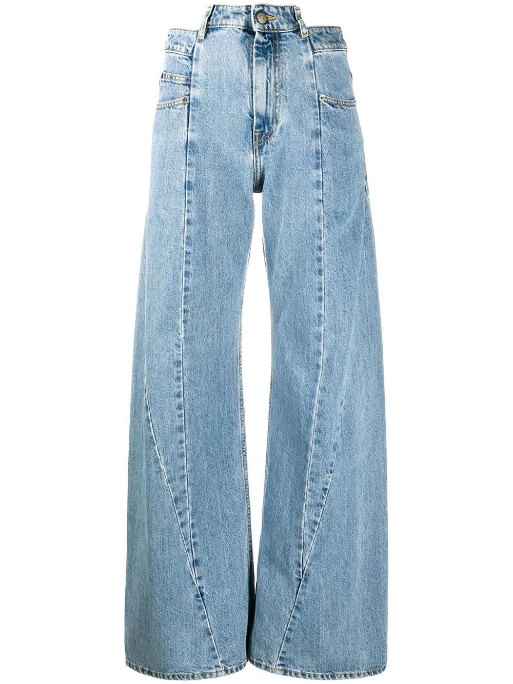 panelled wide-leg jeans by MAISON MARGIELA