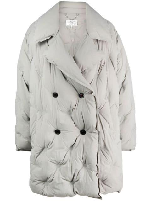 peak lapel padded coat by MAISON MARGIELA