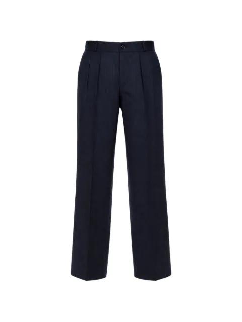 pinstripe pleated trousers by MAISON MARGIELA