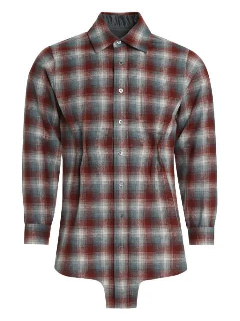 plaid button-up shirt by MAISON MARGIELA