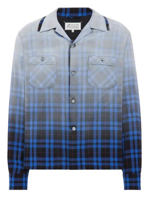 plaid gradient shirt by MAISON MARGIELA
