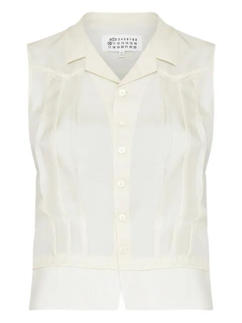 pleated sleeveless blouse by MAISON MARGIELA