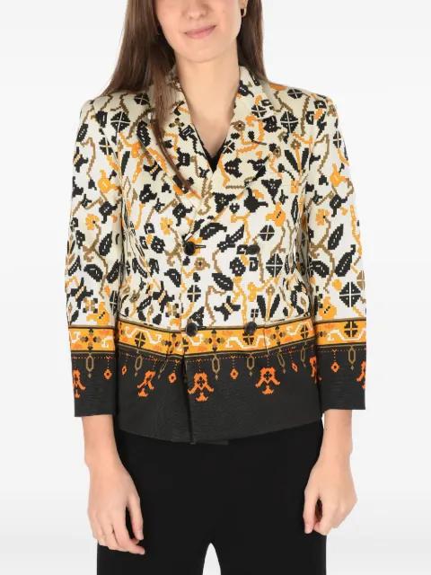 printed double-breasted blazer by MAISON MARGIELA