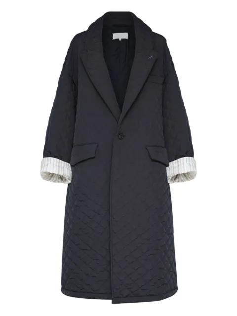quilted single-breasted coat by MAISON MARGIELA