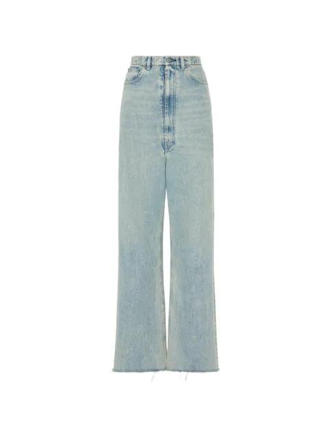 raw-cut wide-leg denim jeans by MAISON MARGIELA
