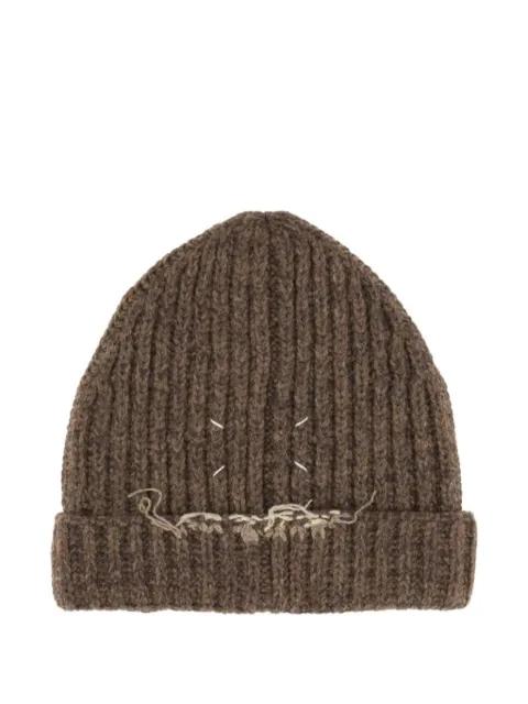 ribbed beanie hat by MAISON MARGIELA