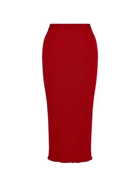 ribbed-knit Four Stitches midi skirt by MAISON MARGIELA