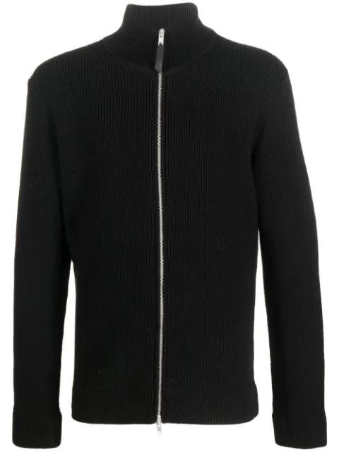 ribbed zip-up cardigan by MAISON MARGIELA