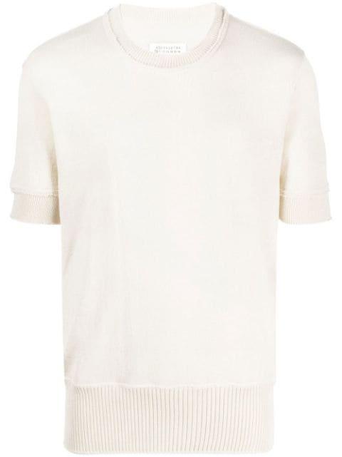 ripped-edge knitted T-shirt by MAISON MARGIELA