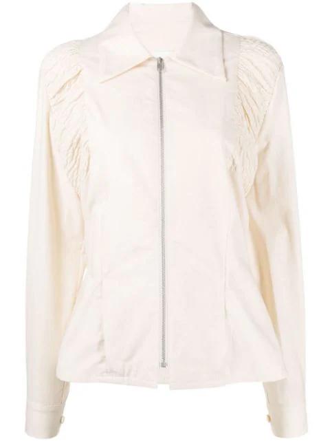 ruched-detail shirt by MAISON MARGIELA