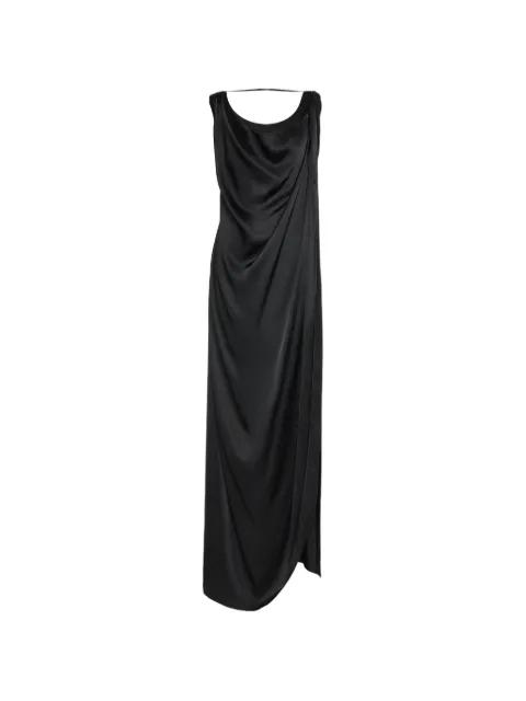 satin draped cowl-neck maxi dress by MAISON MARGIELA