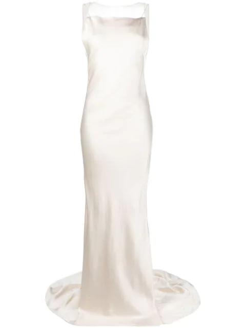 satin fishtail gown by MAISON MARGIELA
