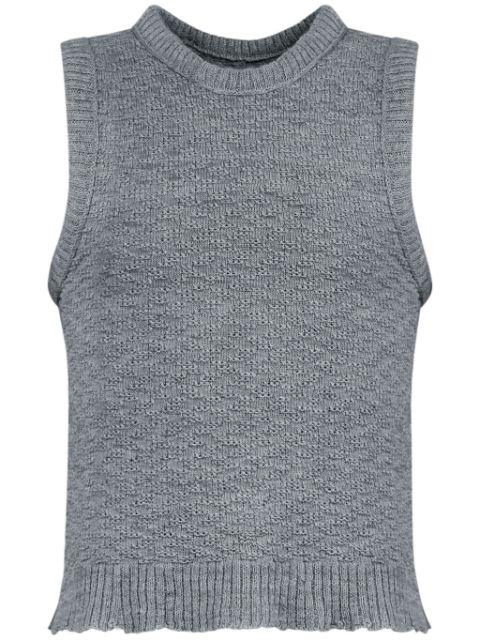 screw-neck knitted tank top by MAISON MARGIELA