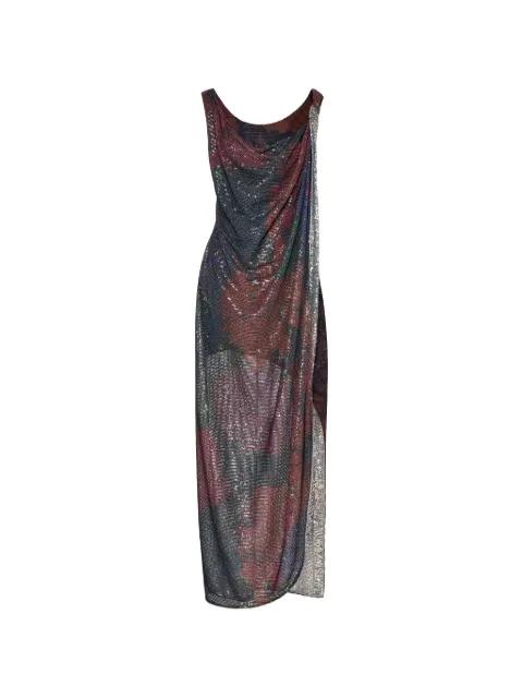 sequin-embellished draped maxi dress by MAISON MARGIELA