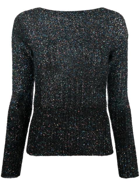 sequin-embellished knitted jumper by MAISON MARGIELA