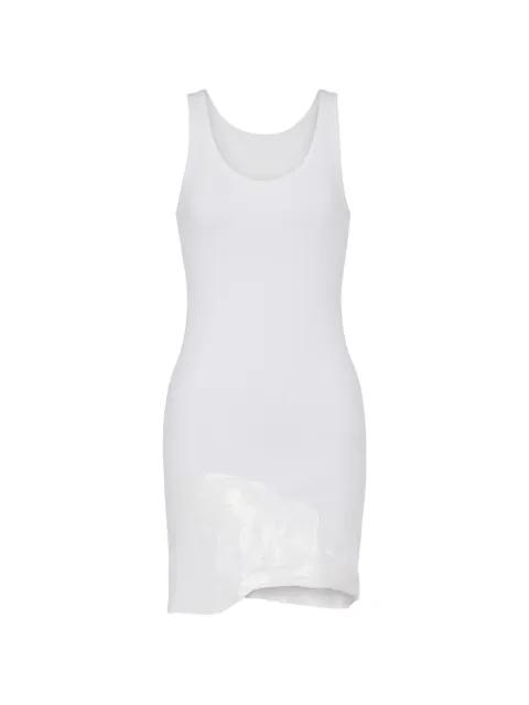 sheer-panel long cotton top by MAISON MARGIELA
