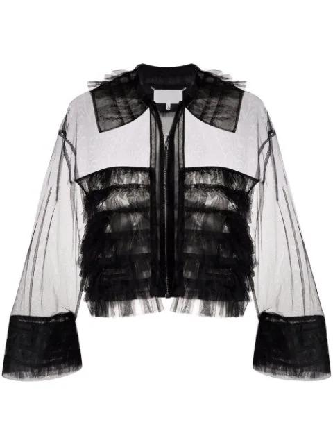 sheer tulle bomber jacket by MAISON MARGIELA
