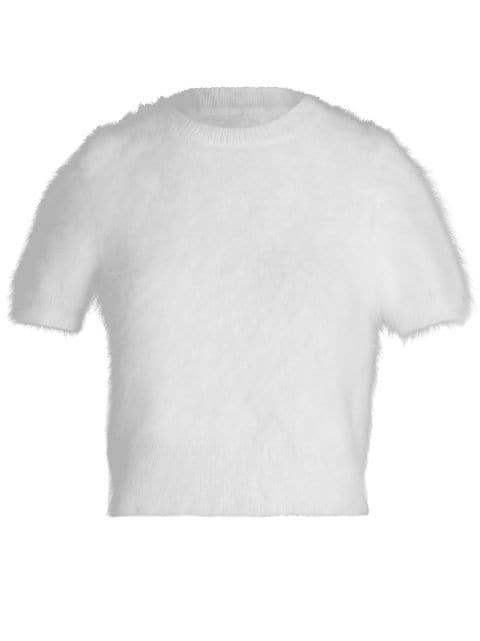 short-sleeve knitted crop top by MAISON MARGIELA