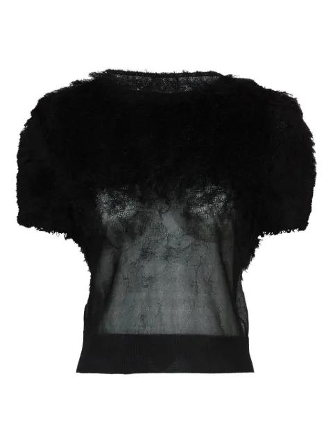 short-sleeved fuzzy blouse by MAISON MARGIELA
