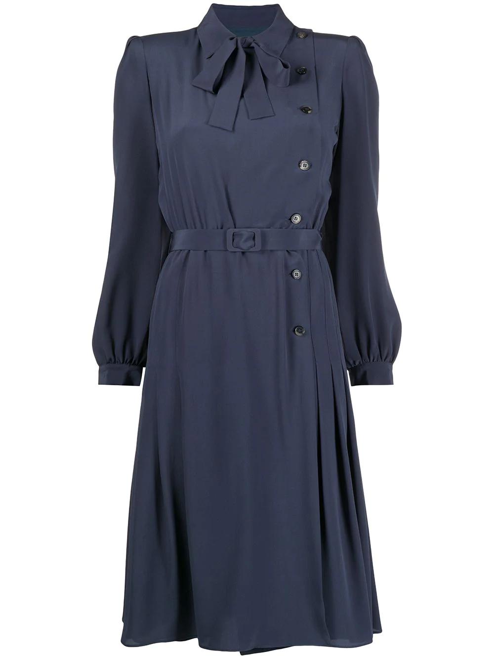 side button fastening belted dress by MAISON MARGIELA