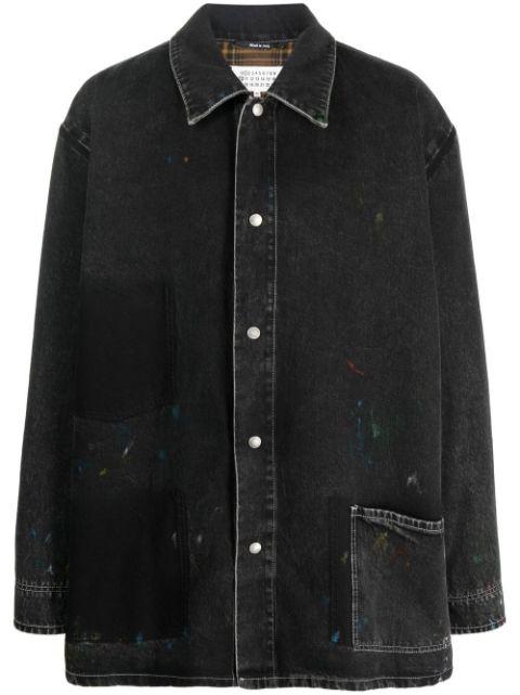 single-breasted denim coat by MAISON MARGIELA