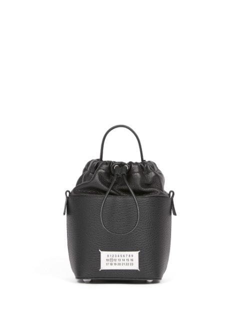 small 5AC grained leather bucket bag by MAISON MARGIELA