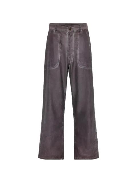 stitched-pocket wide-leg trousers by MAISON MARGIELA
