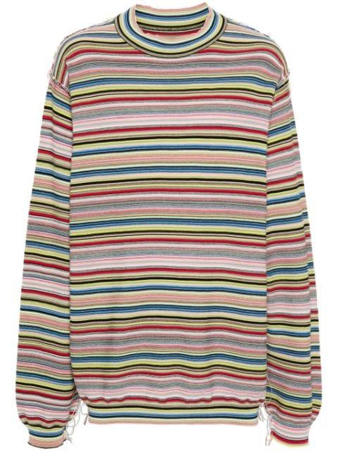 striped cotton jumper by MAISON MARGIELA