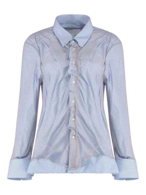 striped gathered shirt by MAISON MARGIELA