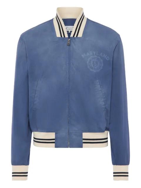 striped-hem bomber jacket by MAISON MARGIELA